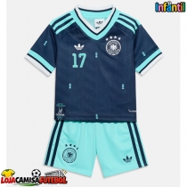 Camisa de Futebol Alemanha Florian Wirtz #17 Equipamento Secundário Infantil Mundo 2026 Manga Curta (+ Calças curtas)